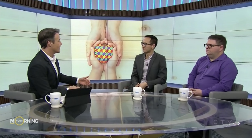 Dr. Jonathan Lai and Terry Batley being interviewed on CTV