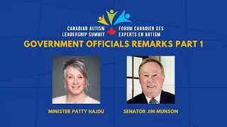 Promotional graphic highlighting the speakers of Government Official Remarks