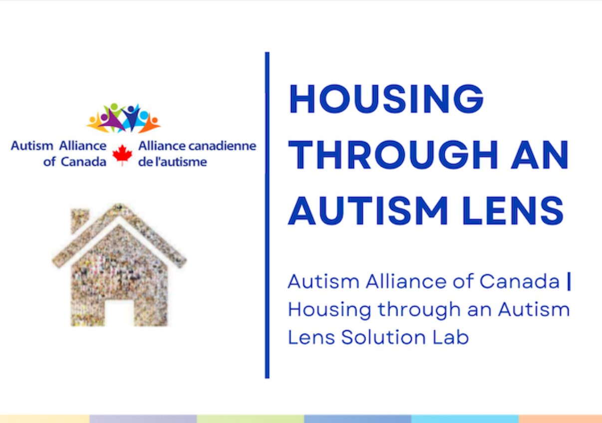 Title page for Housing Through an Autism Lens policy brief